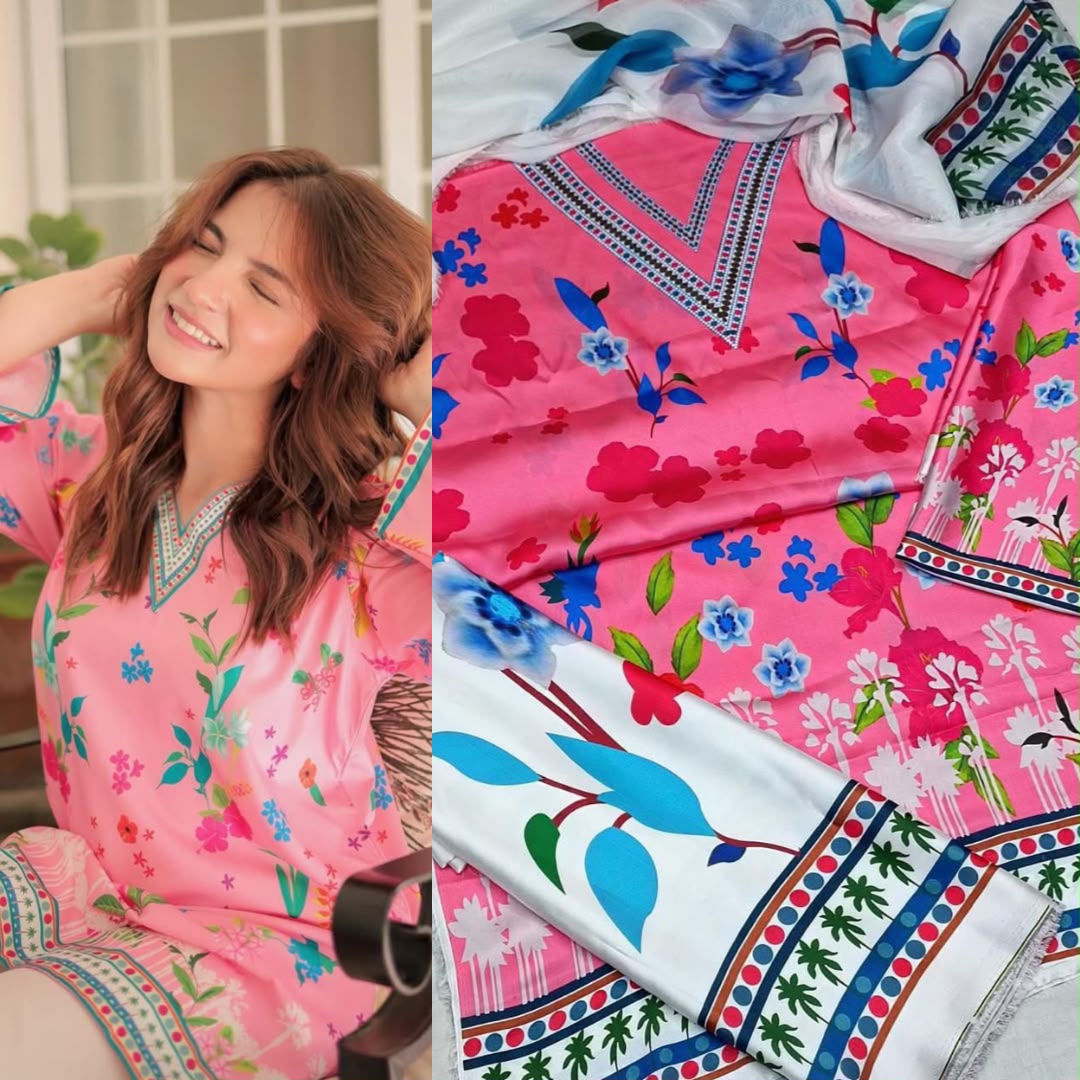 New Deigns printed Silk 3piecs suits latest premium edition summer collections-009