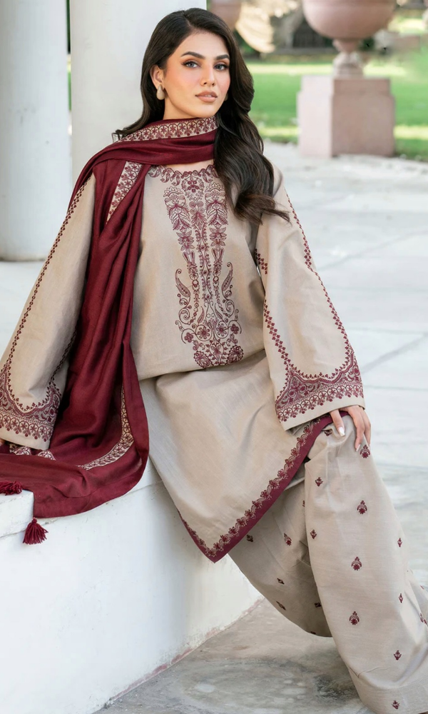 WINTER DHANAK UNSTITCHED-BAROQUE HB#035