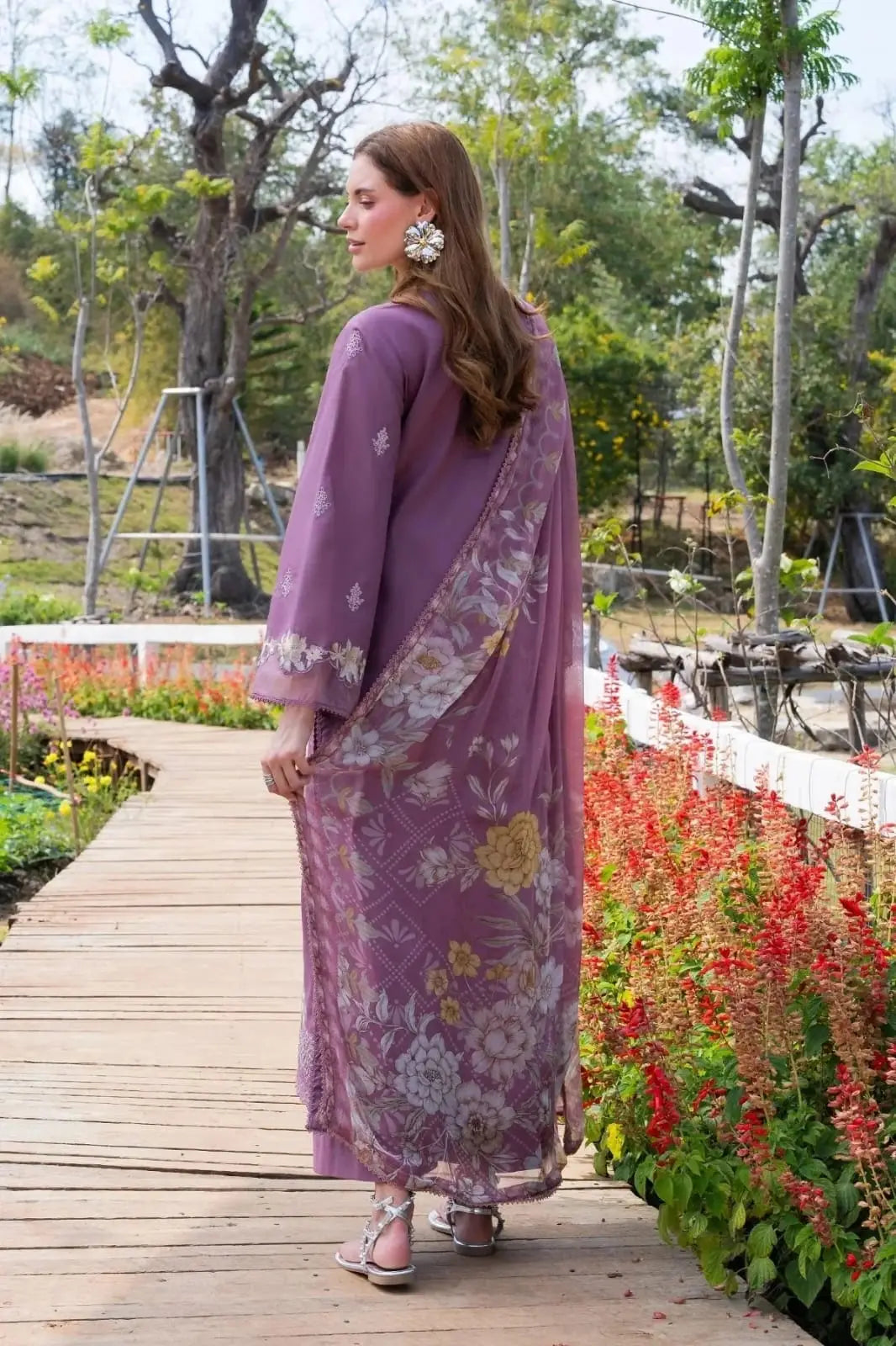 WINTER DHANAK UNSTICHED-GARNET HB#029