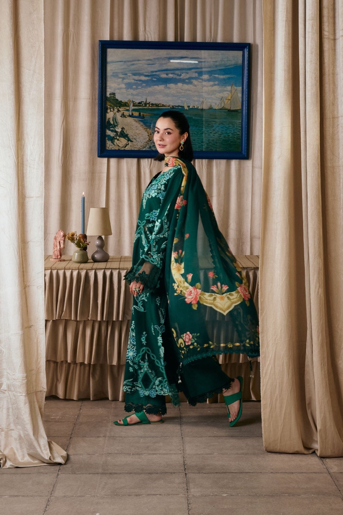 Maheer Unstitched Dhanak 3pcs B#013