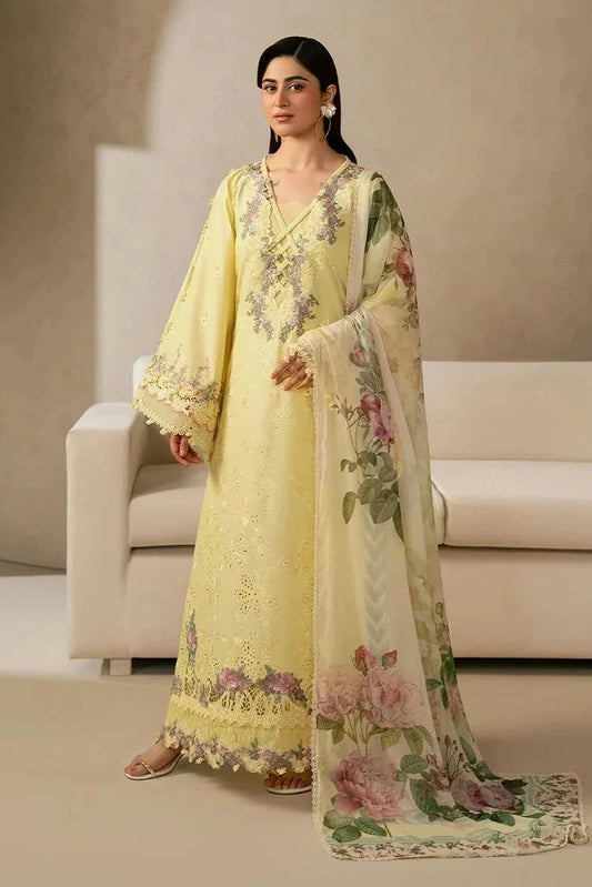 Elaf - E Craft Chikankari Unstitched Dhanak 3pcs M#24