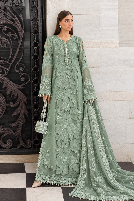 (Maria.B) SEE GREEN Unstitched Dhanak 3pcs B#007