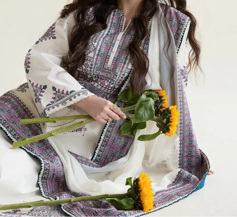 Grace Unstitched Dhanak 3pcs B#011