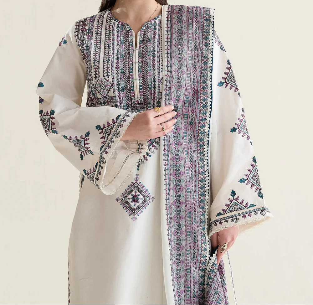 Grace Unstitched Dhanak 3pcs B#011
