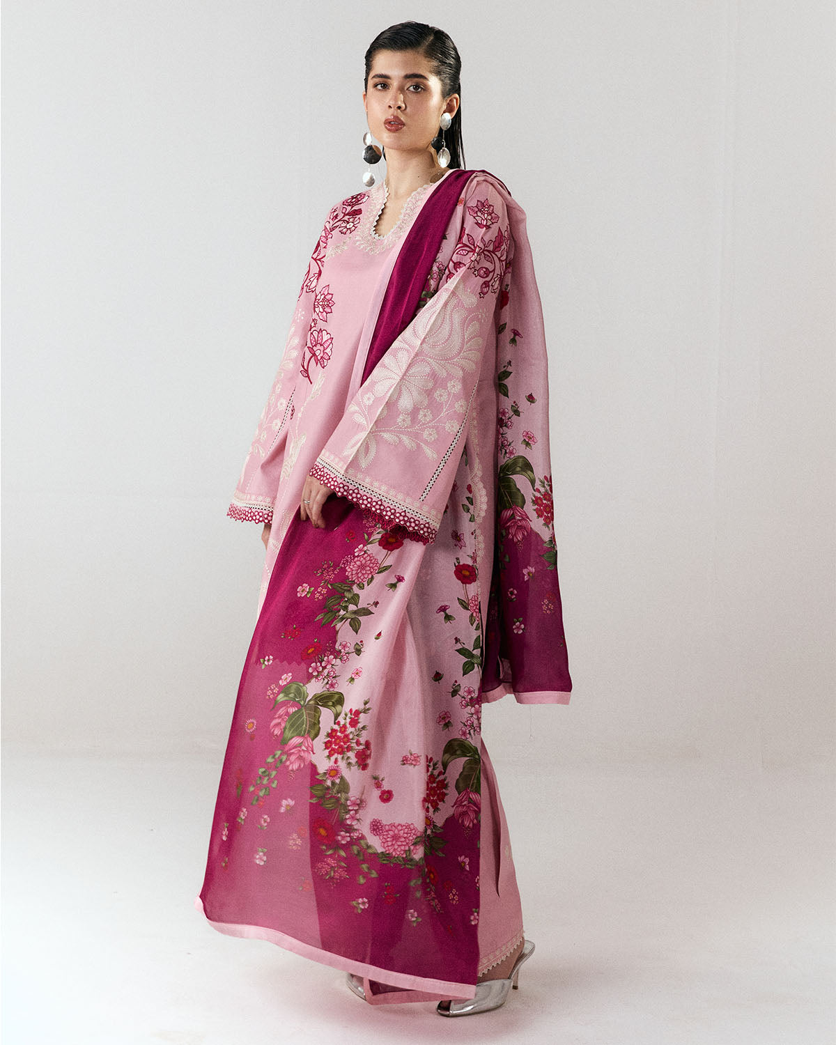 Jugnu Unstitched Dhanak 3pcs M#015