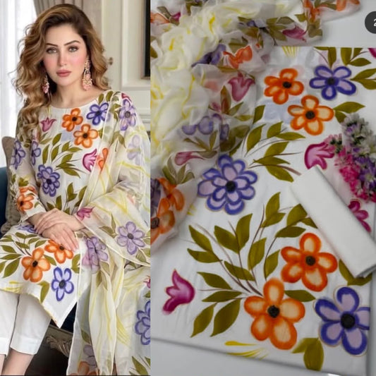 New Deigns printed Silk 3piecs suits latest premium edition summer collections-007