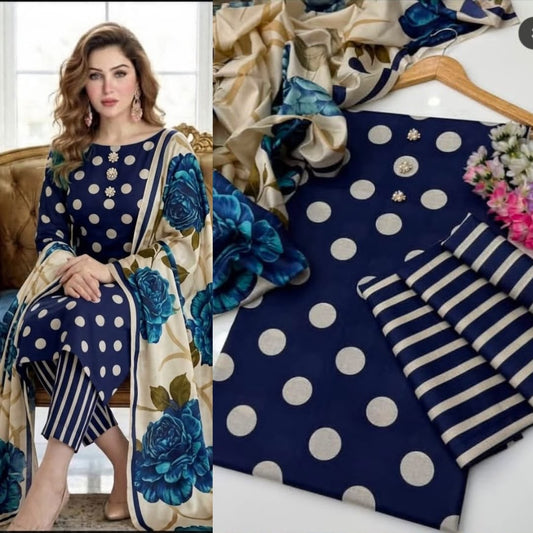 New Deigns printed Silk 3piecs suits latest premium edition summer collections-010