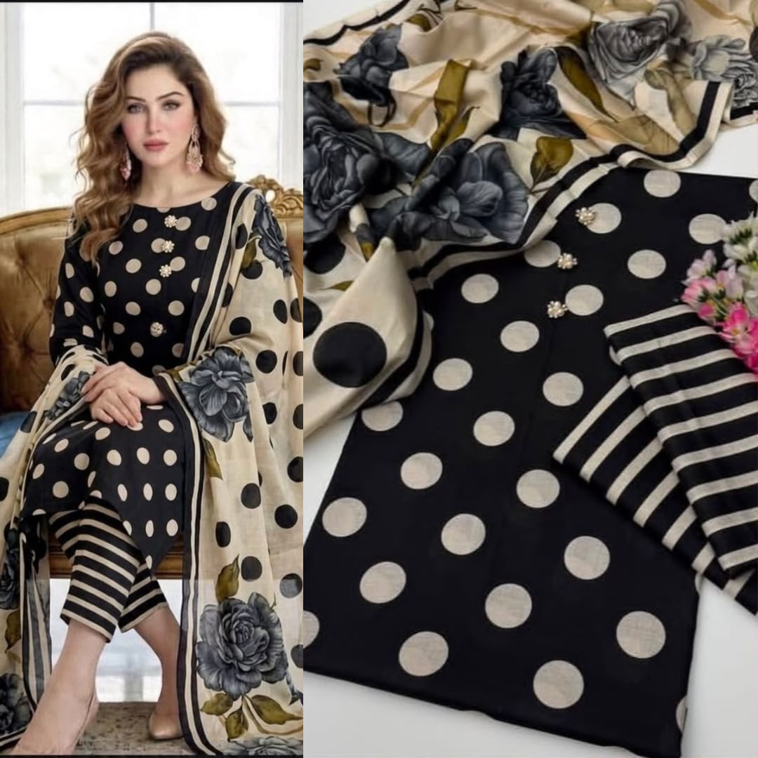 New Deigns printed Silk 3piecs suits latest premium edition summer collections-011