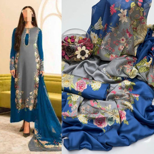 New Deigns printed Silk 3piecs suits latest premium edition summer collections-025