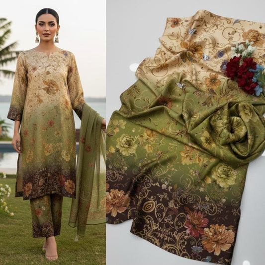New Deigns printed Silk 3piecs suits latest premium edition summer collections-028