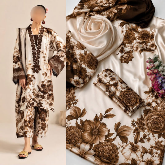 New Deigns printed Silk 3piecs suits latest premium edition summer collections-029
